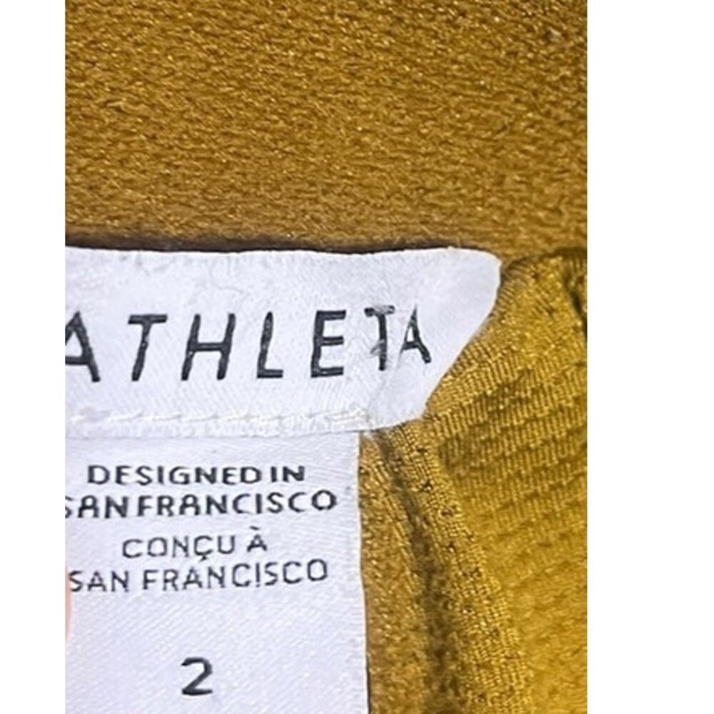 Athleta Mustard Yellow Athletic Skort w/Mesh Shorts Size 2 NWOT Golf Hiking Etc. - Picture 6 of 8